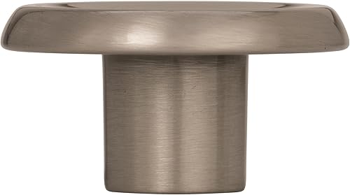 Miniatura 3 de Amerock  Pomo para gabinete  Níquel satinado  Diámetro de 1-12 pulgadas (1.496 in)  Patrimonio diario  Paquete de 1 unidad  Pomo de cajón  Herrajes