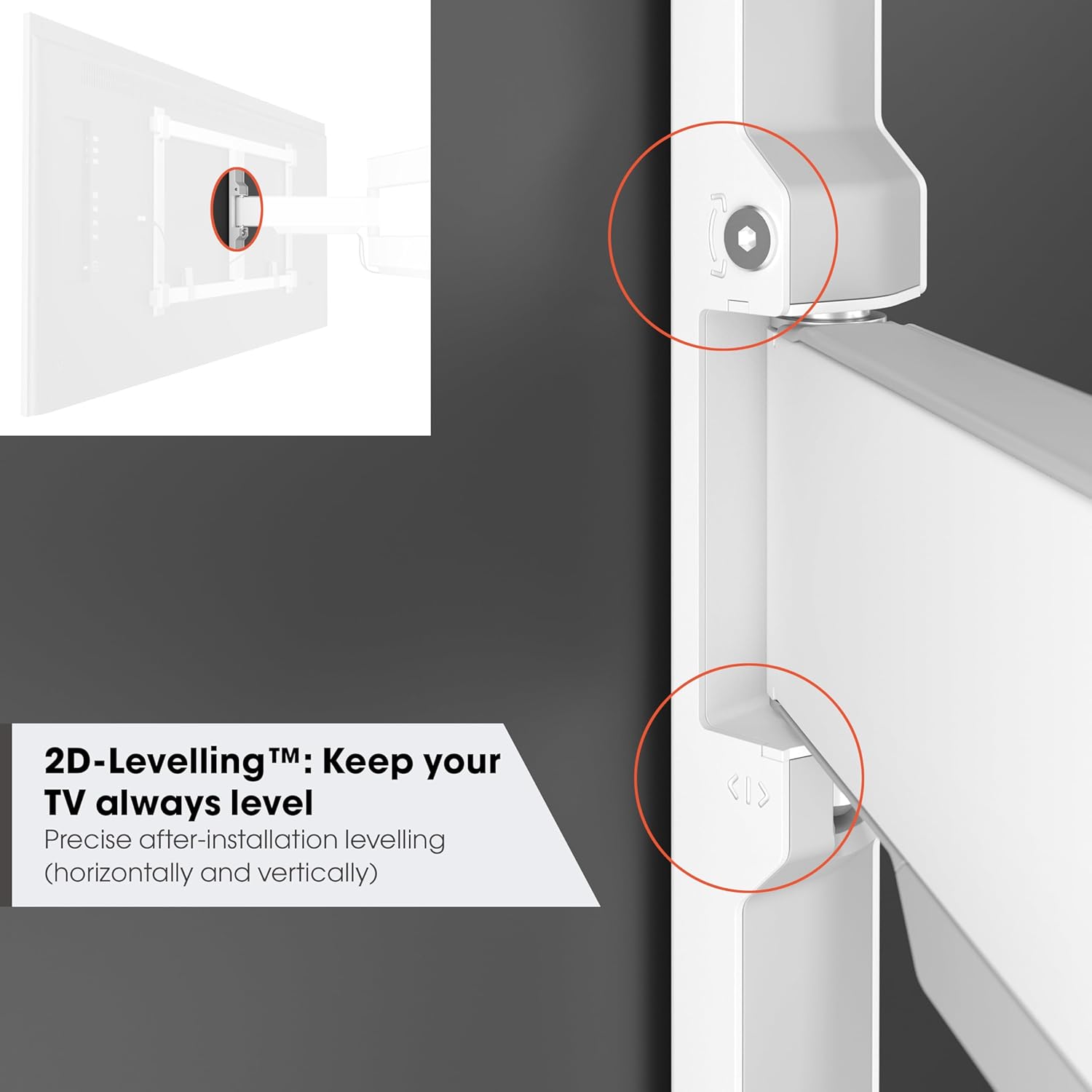 Vogel's TVM 5445 Full-Motion Ultra-Thin TV Wall Bracket for 32-65 inch TVs, Max. 77 lbs, Swivels up to 180°, Full-Motion TV Mount max. VESA 400x400, Universally Compatible