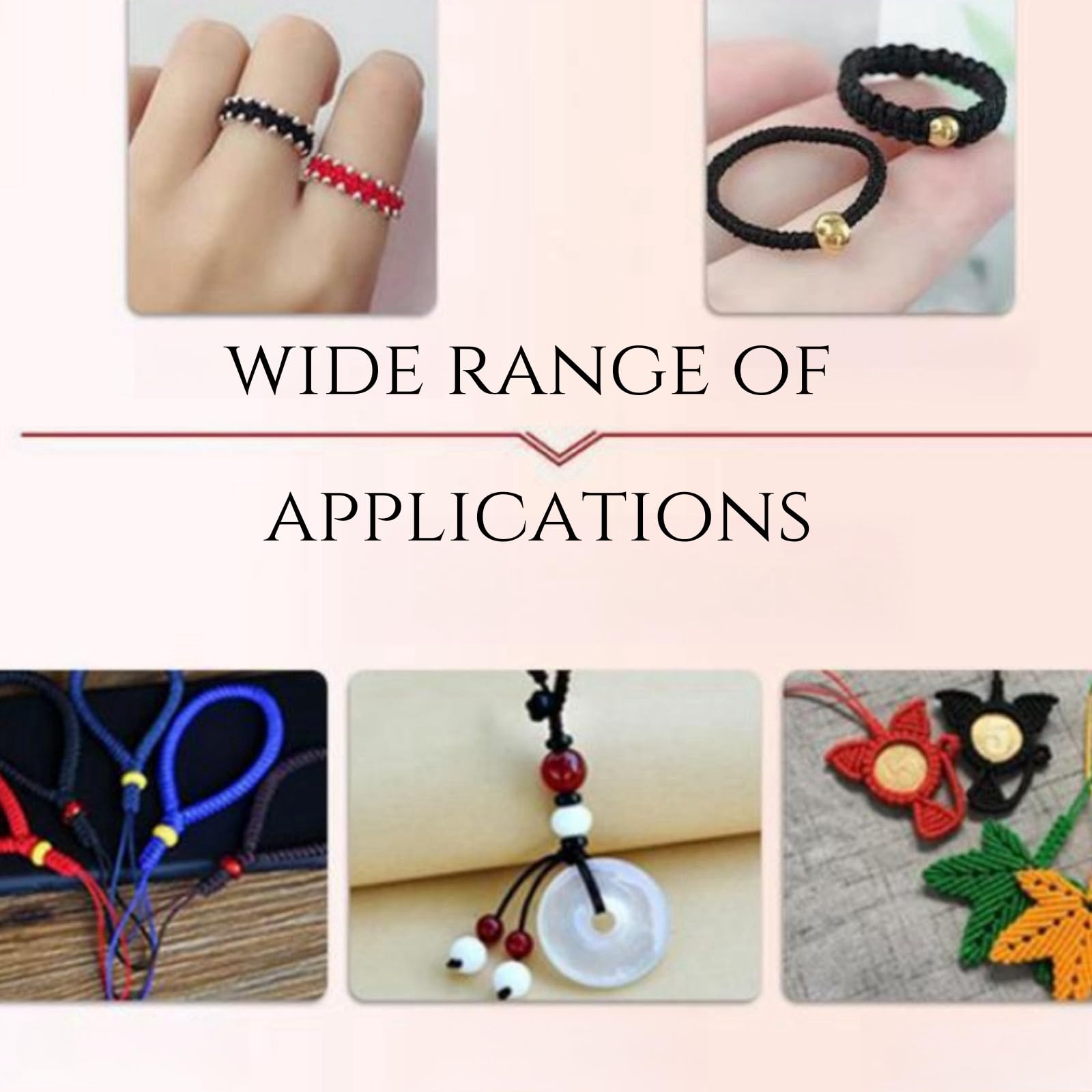 18 Farben 0.8mm Nylonschnur Über, 50m/Rolle,Nylon Perlenschnur Satinkordel,Beading String für DIY Schmuck Herstellung Freundschaft Armbänder Nähen