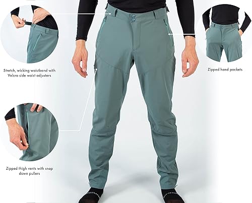 Miniatura 3 de Endura Pantalón de ciclismo MT500 Burner para hombre Negro, Negro 20, Azul Electric, Paprika