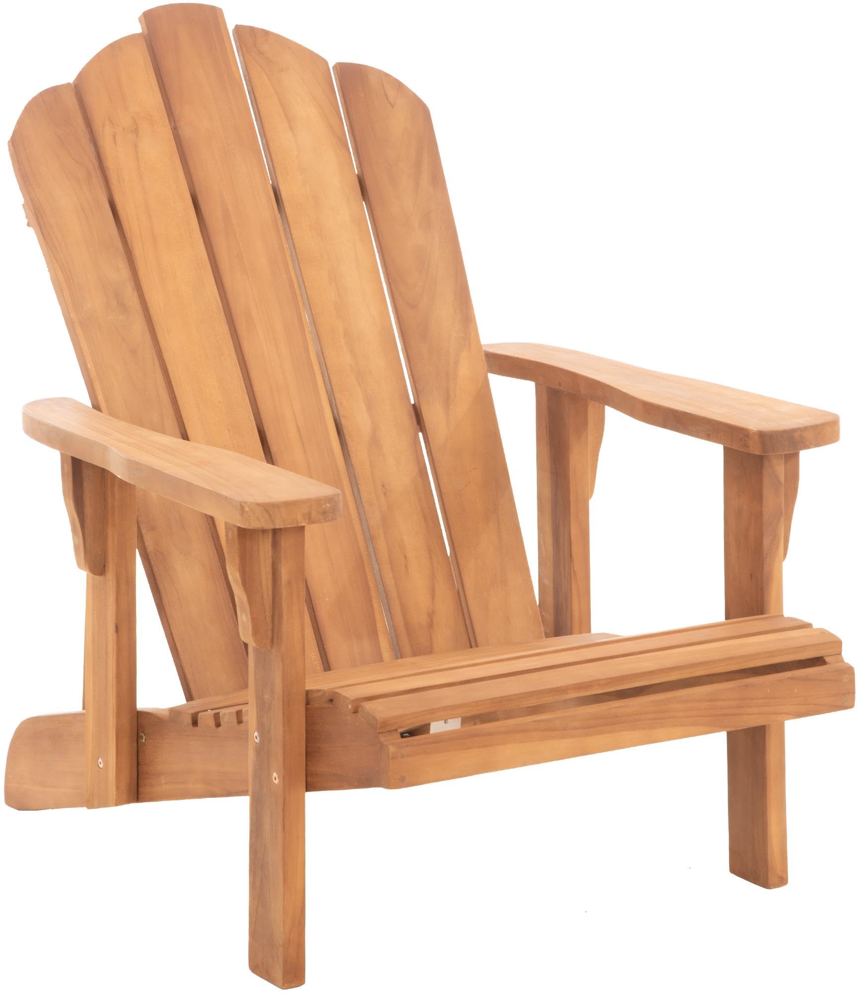 Chaise de jardin en teck ergonomique et réglable CLP Brownsville à haut dossier