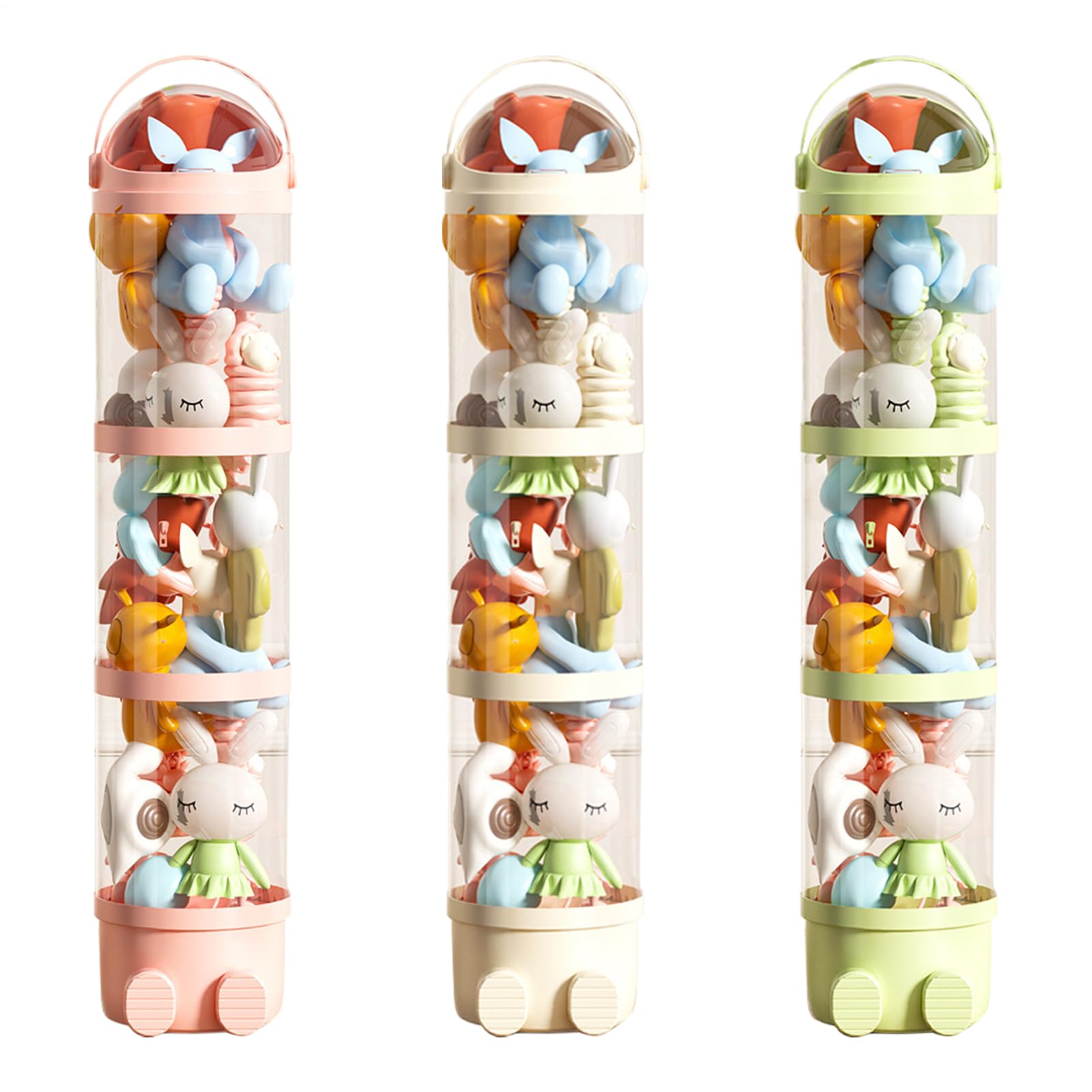 Rangement peluche pour salle de jeux : tour transparente 4 niveaux
