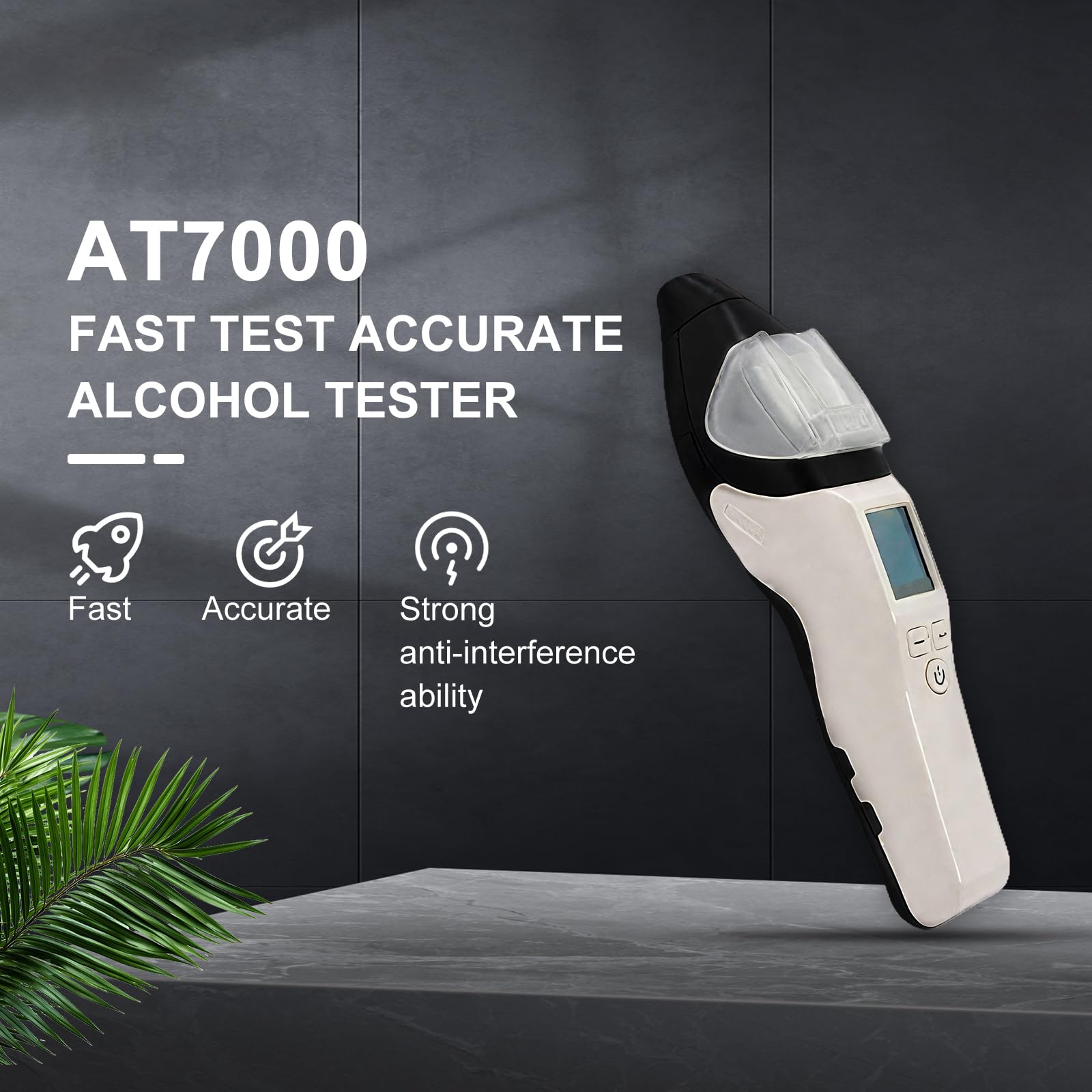 AT7000 Przenośny Alkomat Szybki Test Dokładny Alkomat Test LCD Profesjonalny Poziom Dokładność (AT7000)