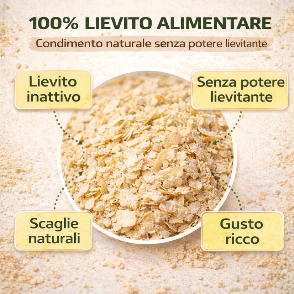 Stella | Lievito Alimentare Nutrizionale in Scaglie | Lievito in Fiocchi Proteico | Condimento per Zuppe e Piatti Vegan 6 x 200g