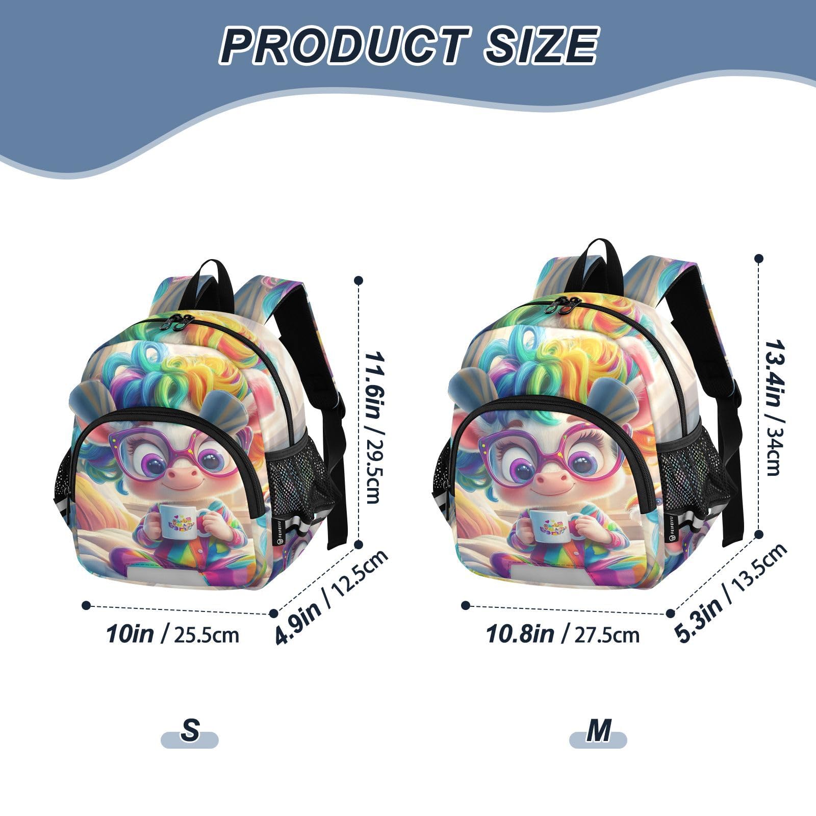 Cartoon Cow Puppy Toddler Harness Backpack for Boys Girls 3-6 Years Kids Backpack with Anti Lost Safety Leash Child Leash Backpack for Preschool Travel Walking