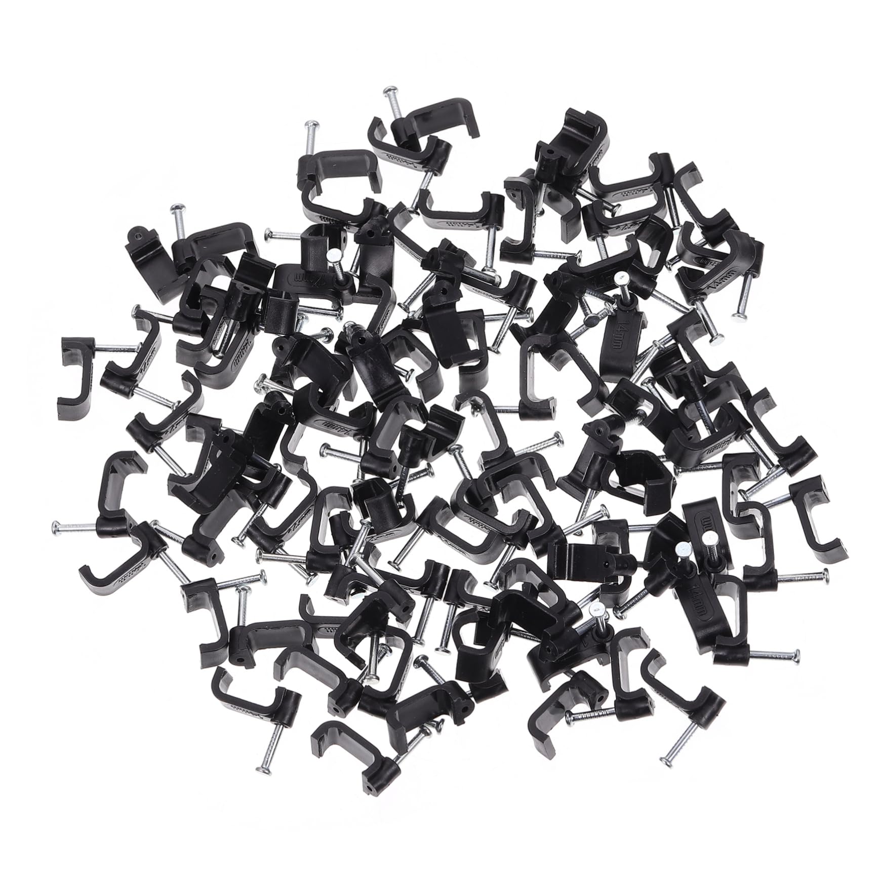 ARTIBETTER 100pcs Half Clamps for Fixing Tools Wall Clamps for Cords DIY Homeowner Kit