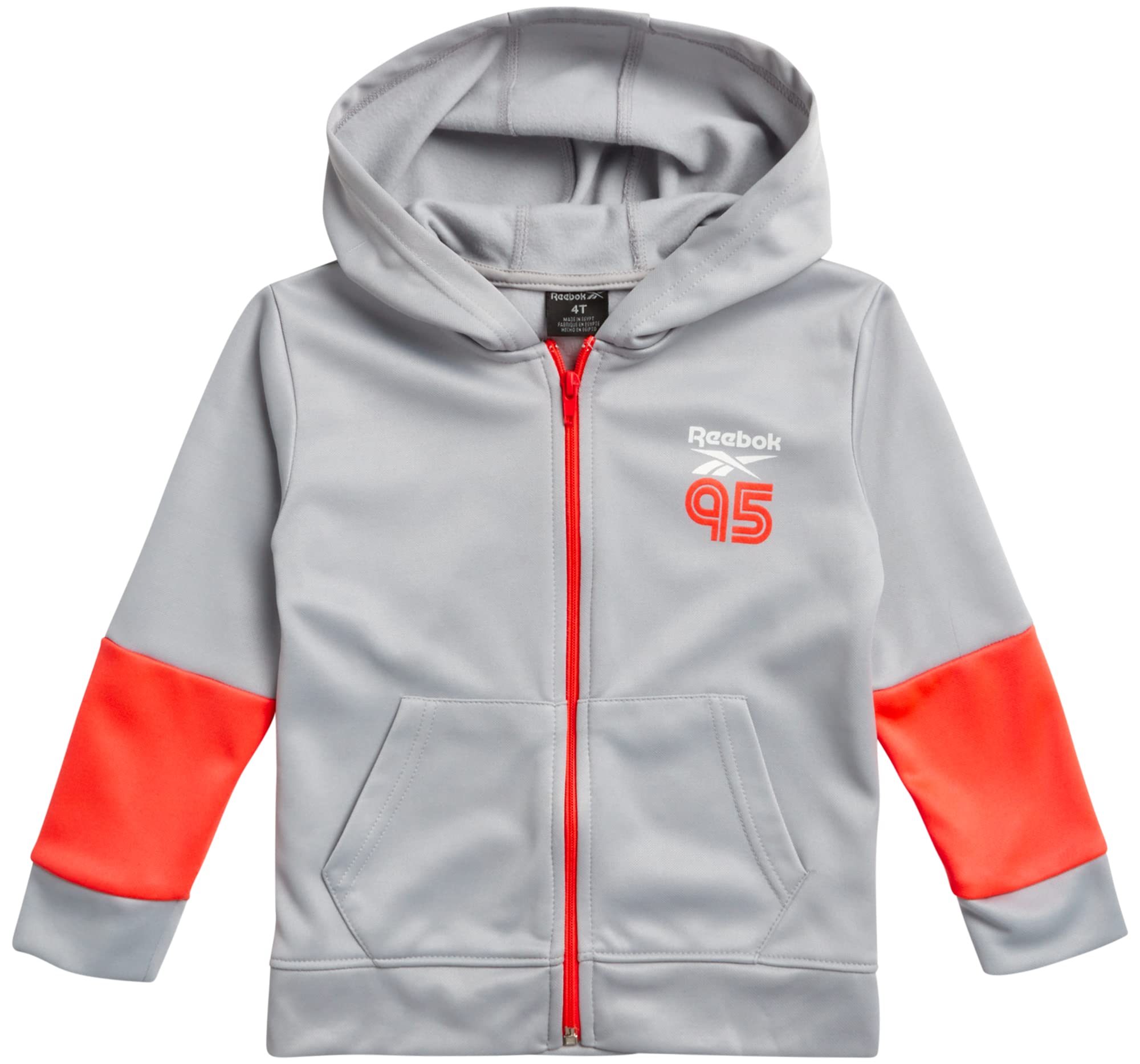 Reebok Set da jogging per bambini, 2 pezzi, con cerniera intera, giacca attiva e pantaloni da jogging (12M-7)