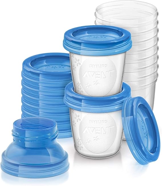 Philips Avent Systeme De Conservation Du Lait Maternel Pots De Conservation180 Ml Couvercles Vissables Et Adaptateur Amazon Fr Bebe Et Puericulture