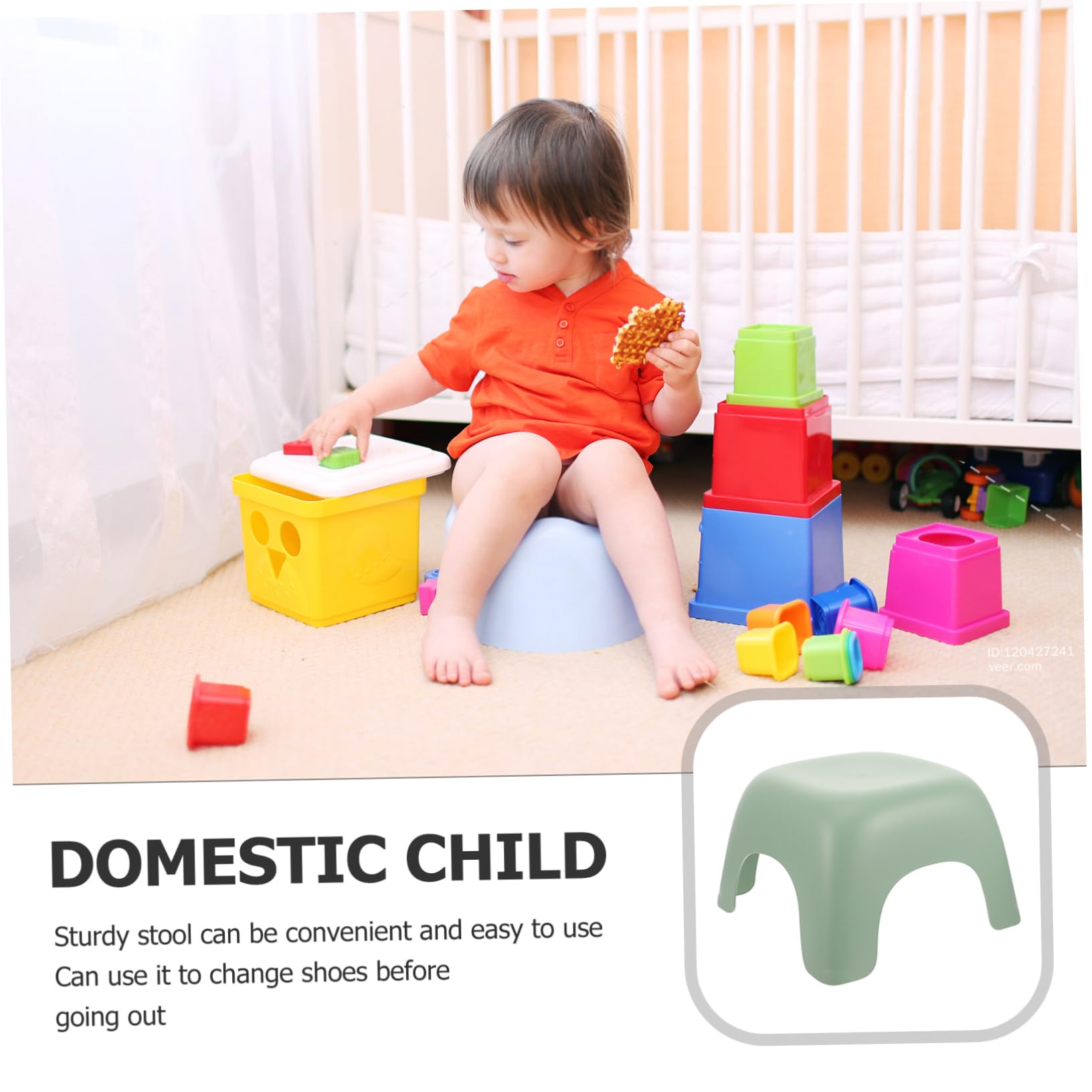 DECHOUS Sgabello Piccolo Pp Plastica e Leggero in Bambini Multiuso da Antiscivolo per Bagno e Camera Letto, per Scuola e Casa