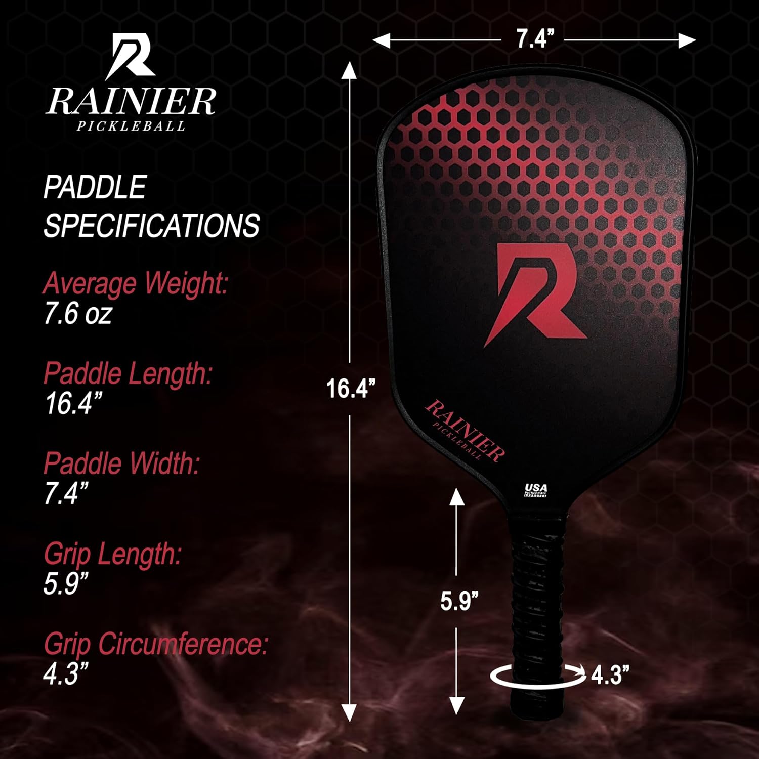 Fiberglass Pickleball Paddles Set of 2 | USAPA Approved Pickleball Paddle | 2 Rackets, 2 Balls, 1 Sling Carry Bag | 16mm Pickle Ball Paddle Set for Men and Women - Image 8