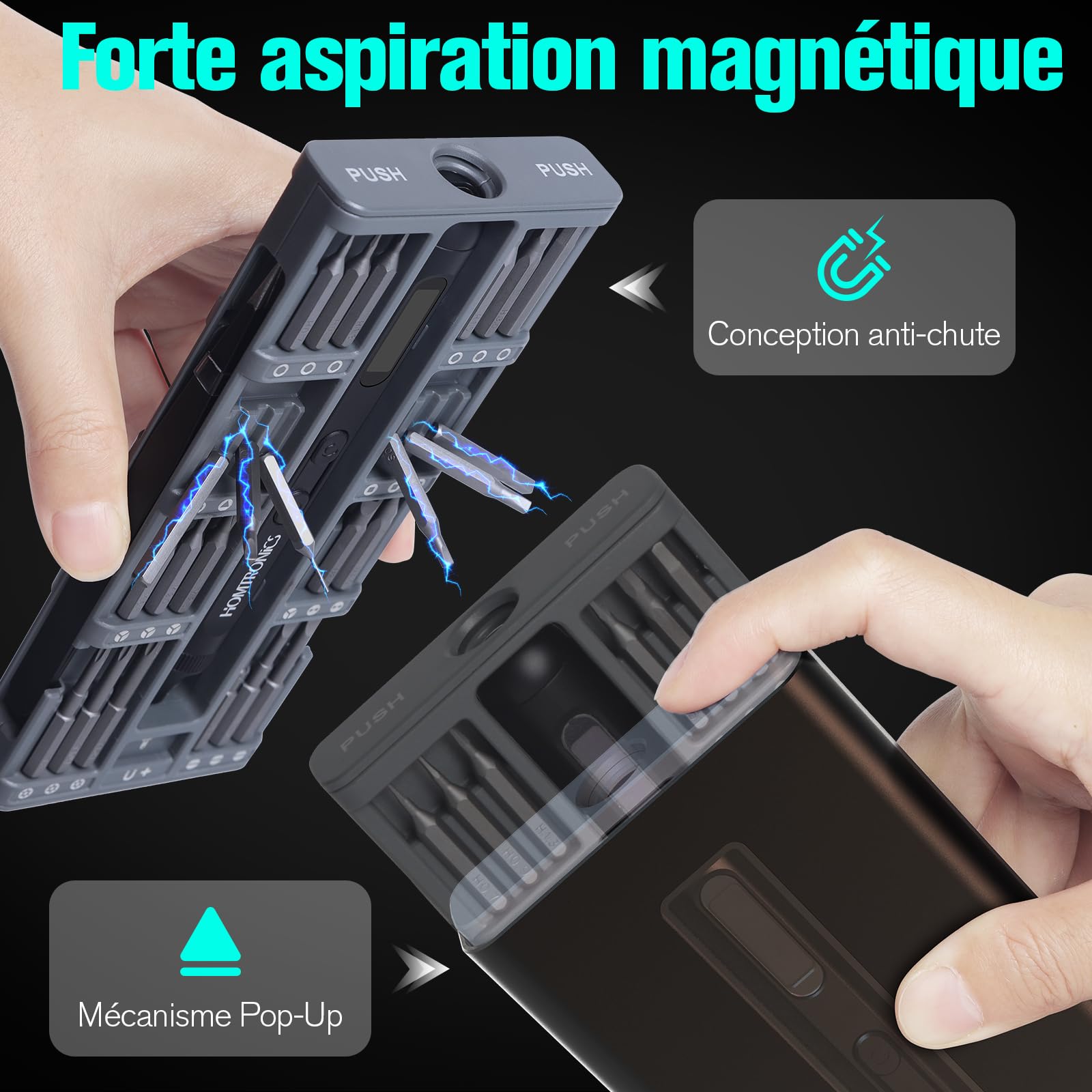 Cacciavite Elettrico Di Precisione Homtronics 37 In 1 - Versione Aggiornata Con Coppia Regolabile