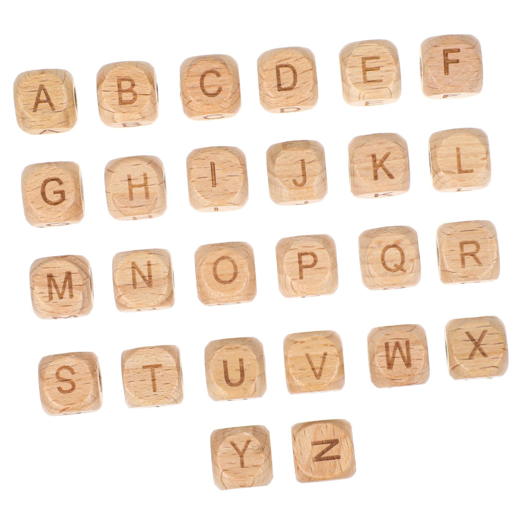 SEWACC 260stücke Runde Buchstabenperlen aus Holz Lose Holzperlen mit Alphabetbuchstaben für Schmuck-bastelarbeiten Halsketten und Armbänder