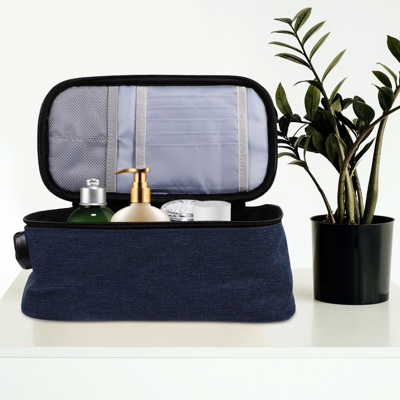 Anneome Borsa da Toeletta Multi-scomparto Custodia per Cosmetici da Viaggio Borsa per Trucco Portatile Cerniera Organizzazione Articoli da Toeletta