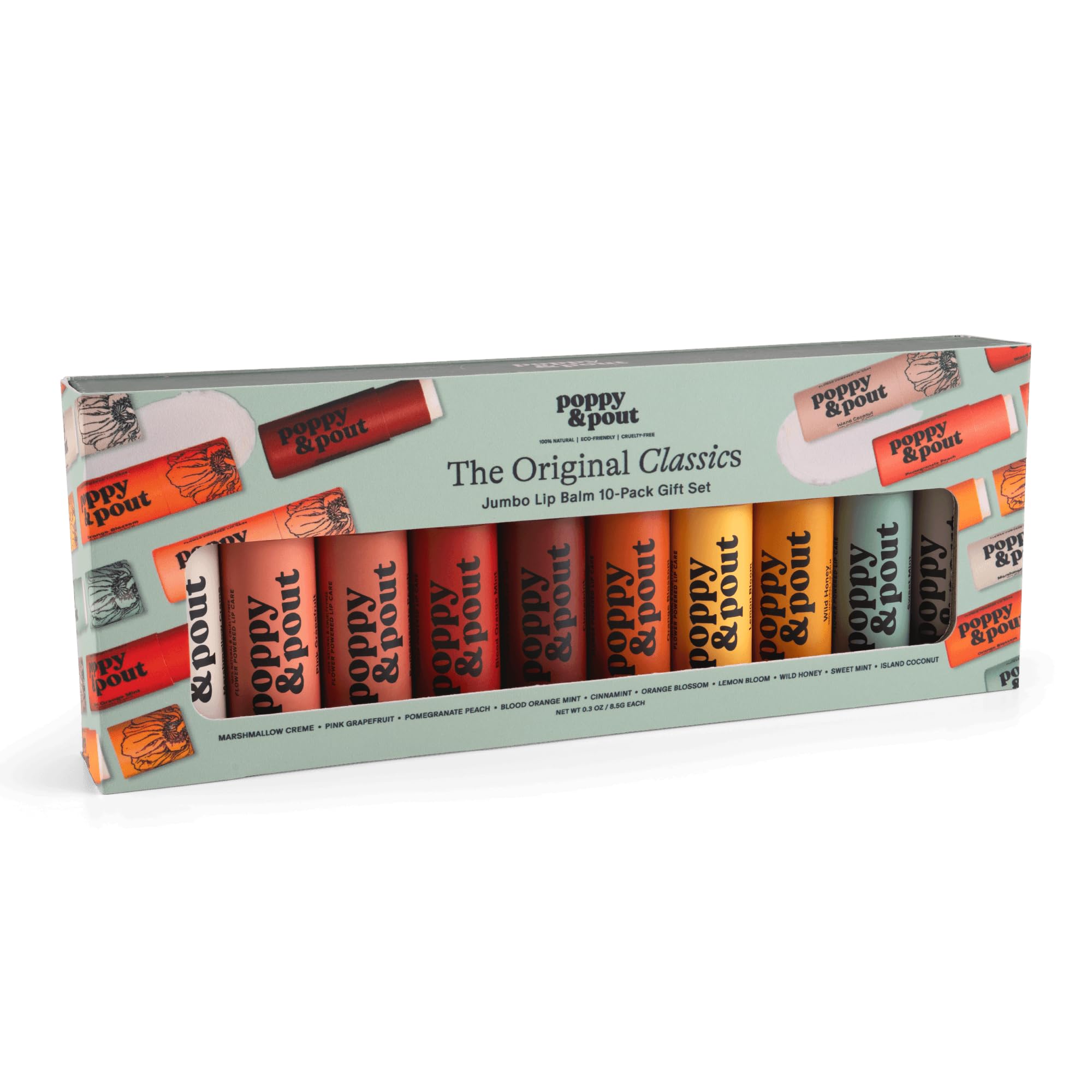 Amazon.com : Jumbo Lip Balm Gift Set (10-Pack) | Poppy & Pout All