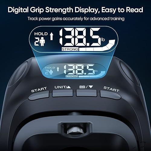 Miniatura 2 de FitBeast Juego de probadores de fuerza de agarre con herramientas de fortalecimiento de manos  Seguimiento del progreso, fortalece la fuerza y apoya