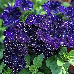 Night Sky Petunia Seeds - Multi-Color Galaxy Mix, 500+ Dwarf Wave Variety | Rare Non-GMO Heirloom Flower Seeds for Home Garden | Attracts Butterflies & Bees