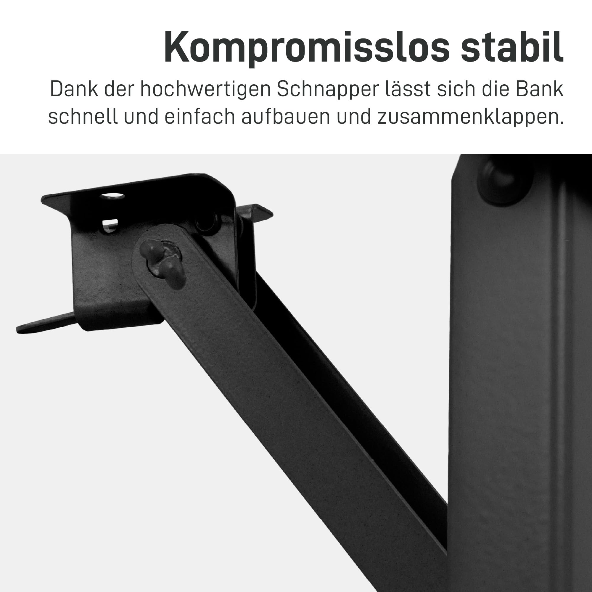 Natural Goods Berlin 2er Set I-Form Gestell für Bierzeltgarnitur (Schwarz, 70x42 cm) – Klappbare Metall Tischbeine für Biertisch – Stabiles Outdoor Tischgestell für Garten, Terrasse & Camping