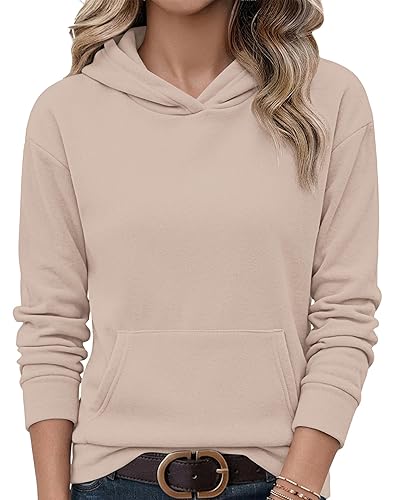 Women's Sweatshirts Hoodies Tops Casual Long Sleeve Fleece Pullover With