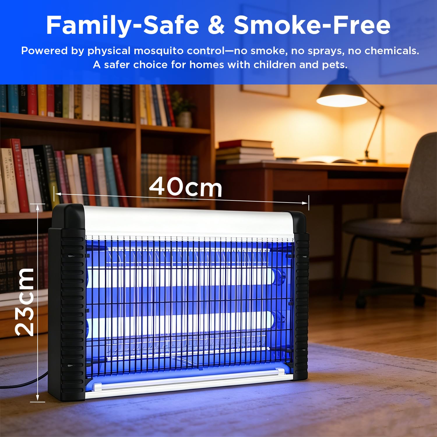 AOKKR Insecticida Eléctrico, Lámpara UV Antimosquitos 35W 4000V para Interior & Exterior, Trampa Aérea Colgante, Eficaz contra Mosquitos, Moscas & Polillas — view 4