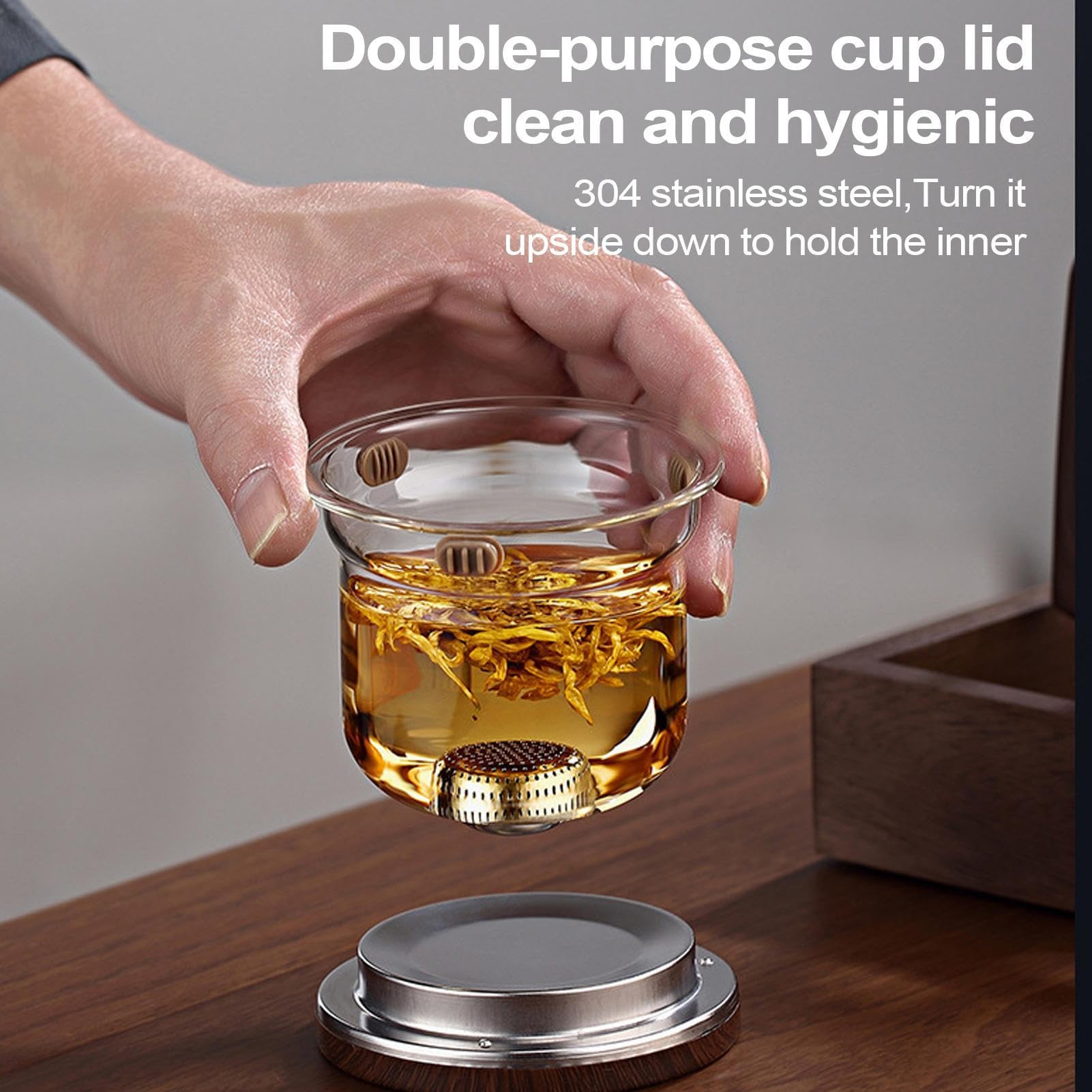 Teiera in con infusore, teiera per infusore per il tè Teiera in con filtro | Set da tè con filtro magnetico in per teiera multifunzionale con separazione 'acqua per tè Oolong nero verde caldo o