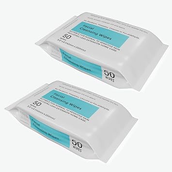 Facial Cleansing Wipes. 2Pk. Pack of 50 each. Facial Cleansing Wipes for Women | Gentle Makeup Remover.