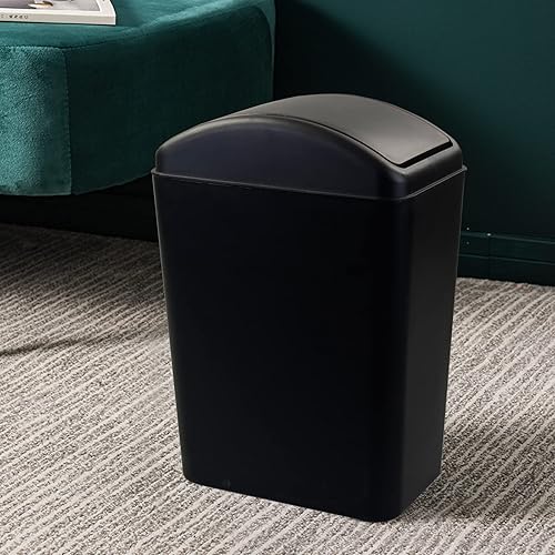 Miniatura 3 de Bote de basura de 16 L con tapa giratoria, cubo de basura de plástico para cocina, 2 paquetes