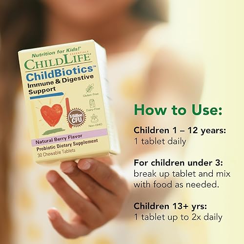 Miniatura 7 de CHILDLIFE ESSENTIALS Childbiotics - Apoyo inmunológico y digestivo - Probióticos para niños, probióticos para niños y niños pequeños, probiótico