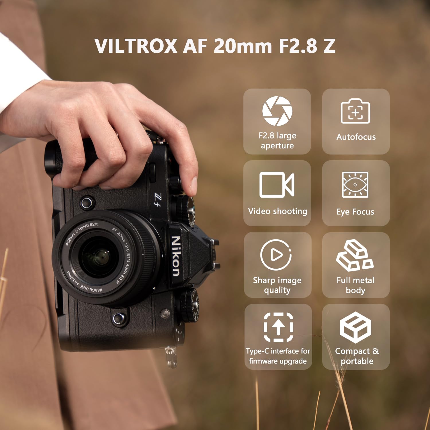 Amazon.com : VILTROX 20mm f2.8 Z Mount Lens, AF 20mm f/2.8 Full