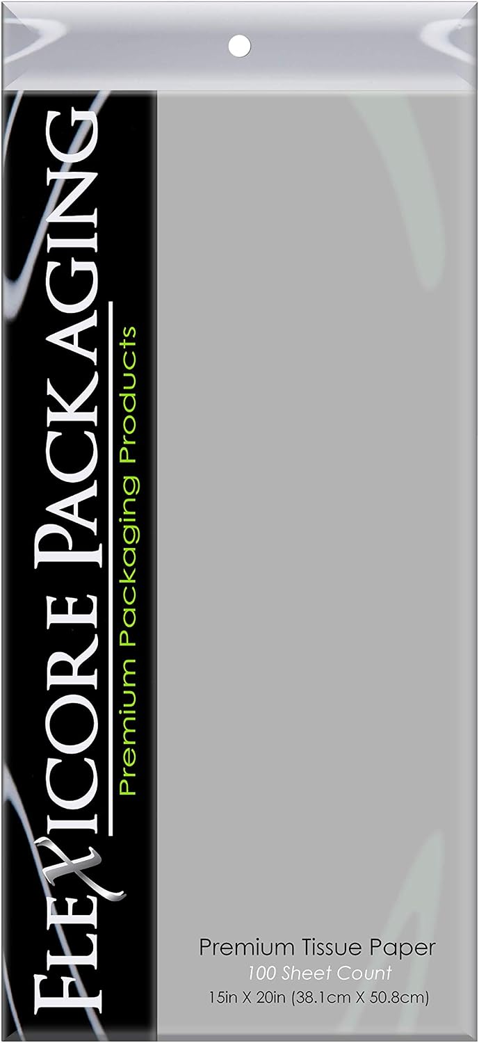 Flexicore Packaging Gift Wrap Tissue Paper | Size: 15 Inch X 20 Inch | Count: 100 Sheets (Cool Gray) image 3