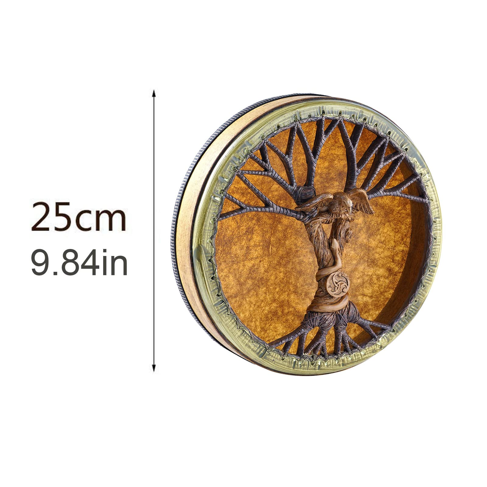 Albero Della Vita Siberiano Per Adulti Tamburo Sciamano,Bodhran Multifunzionale Musica Drum (YS-001)