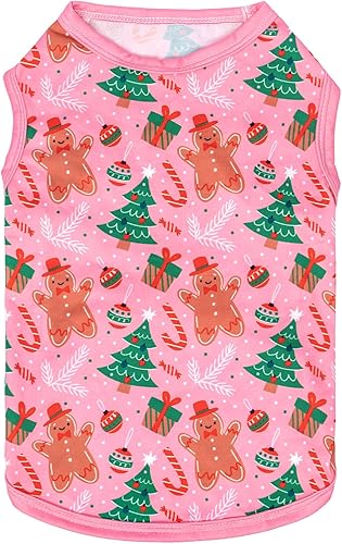 Miniatura 44 de CuteBone Paquete de 2 camisas para perros, ropa suave para mascotas, chaleco de verano transpirable para cachorros pequeños y ropa elástica