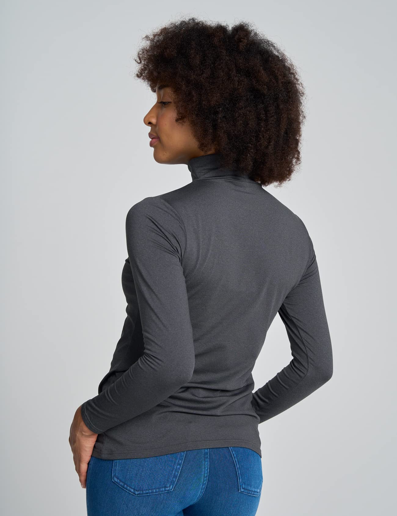 LAPASA Donna Maglia Termica Collo a Lupetto L87 L89 - Abbigliamento Termico Traspirante a Maniche Lunghe Fodera in Pile Strato Base