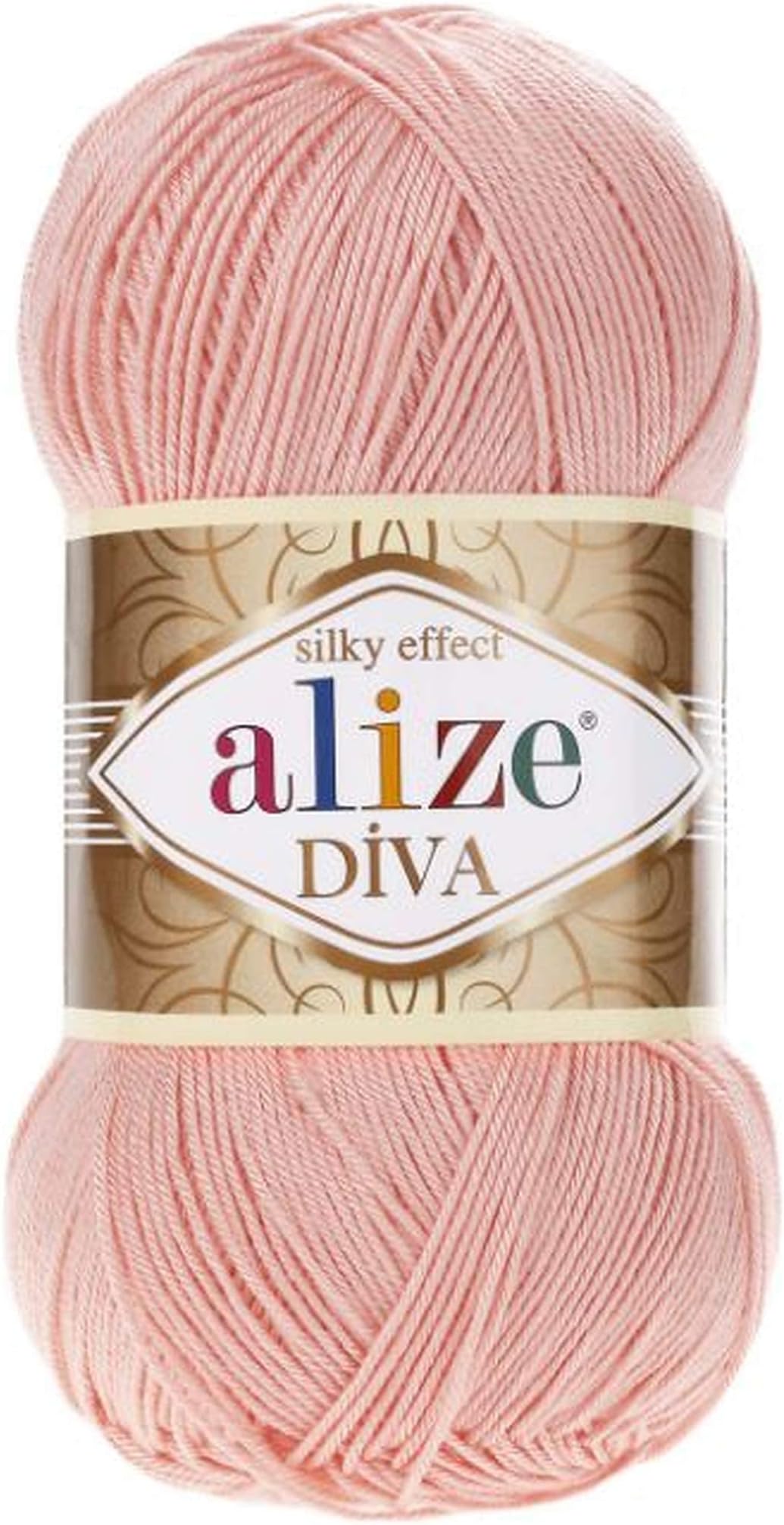 AlizeDiva Silk Effect 100% Microfiber Acrylic Yarn 1 Ball skeins 100gr 383yds Color (145 - Power)