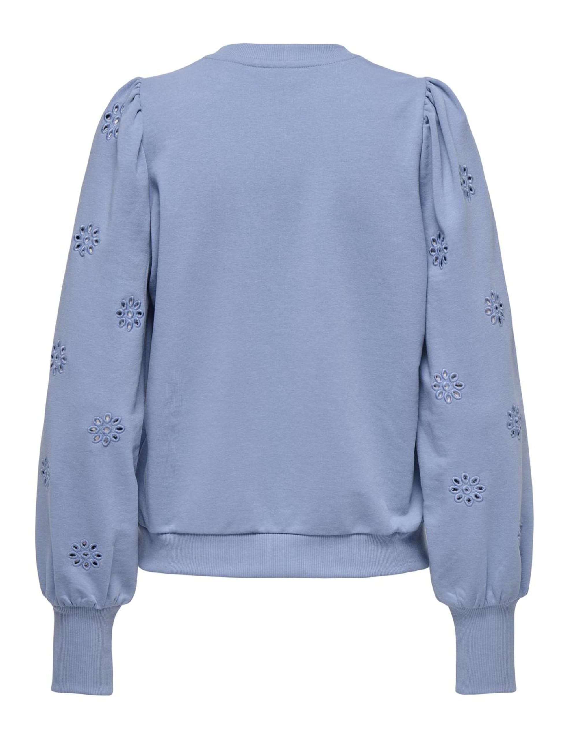 ONLY Carmakoma Carfemme L/S Puff Embroidery Ub Swt Noos para Mujer
