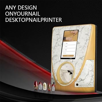 10.1'' Touch Screen Mobile Nail Printing Machine, 3D Automatic Smart Art Nail Printer - Support WiFi/DIY/USB, 2400DPI Multifunction Nail Art Printers Machine, for Home Use and Nail Studios