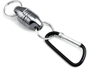 CRAZY SHARK マグネティックネットリリース コンパクト アウトドア小物 マグネットリリーサー 磁気リリースホルダー コイル付き カラビナクリップ 磁気ネットリリース フライフィッシング用 7.7ポンド 漁網キーパーホルダー