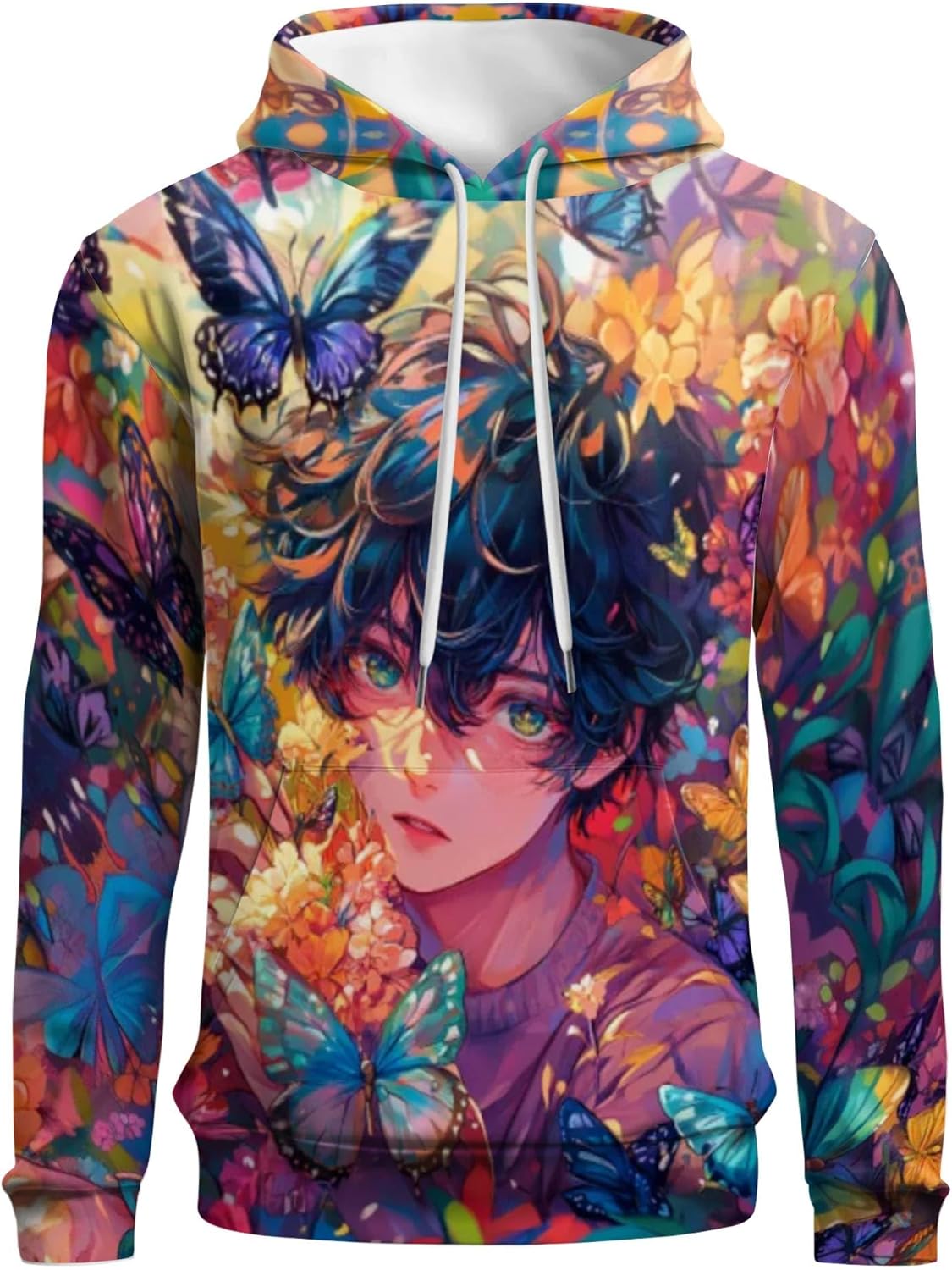 3D Graphic Hoodies for Men Cool Unique Printed Sweatshirt Fabric Comfortable Casual Pullover Novelty Gift for Him