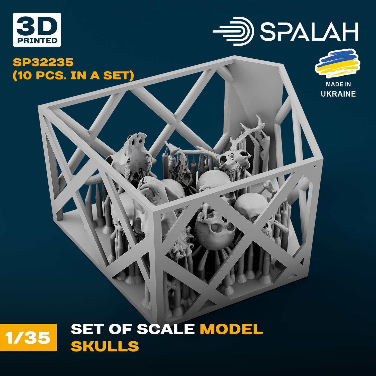 Amazon | スパラッハ 1/35 頭蓋骨セット (5種・10個入) 3Dプリンター製