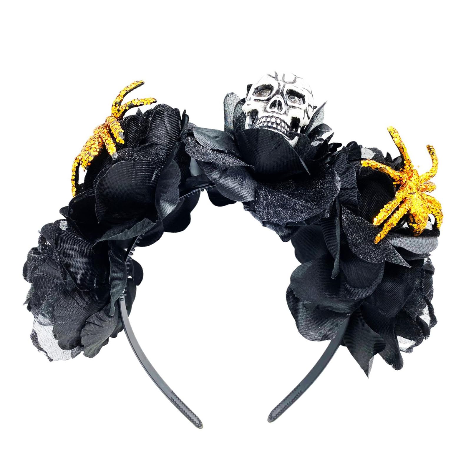 Fentency Spiders Skull Headband Halloween Party Cosplay Costume Headwear Hair Accessories Día Muertos Costume Hairband