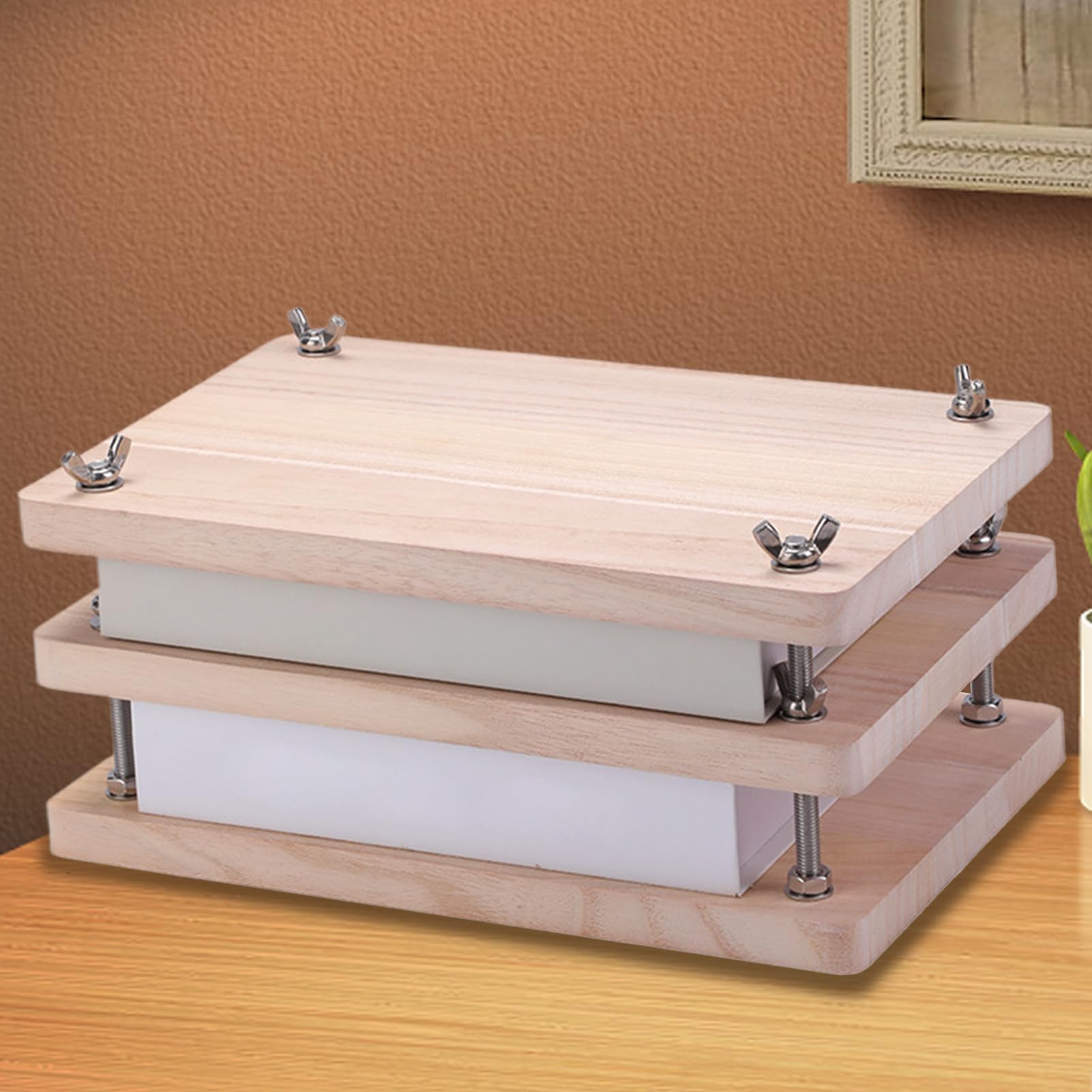 Wood Paper Press, Book Press Wood Kit di rilegatura del libro in legno | Forniture manuali di rilegatura del libro per studenti, insegnanti o appassionati di artigianato