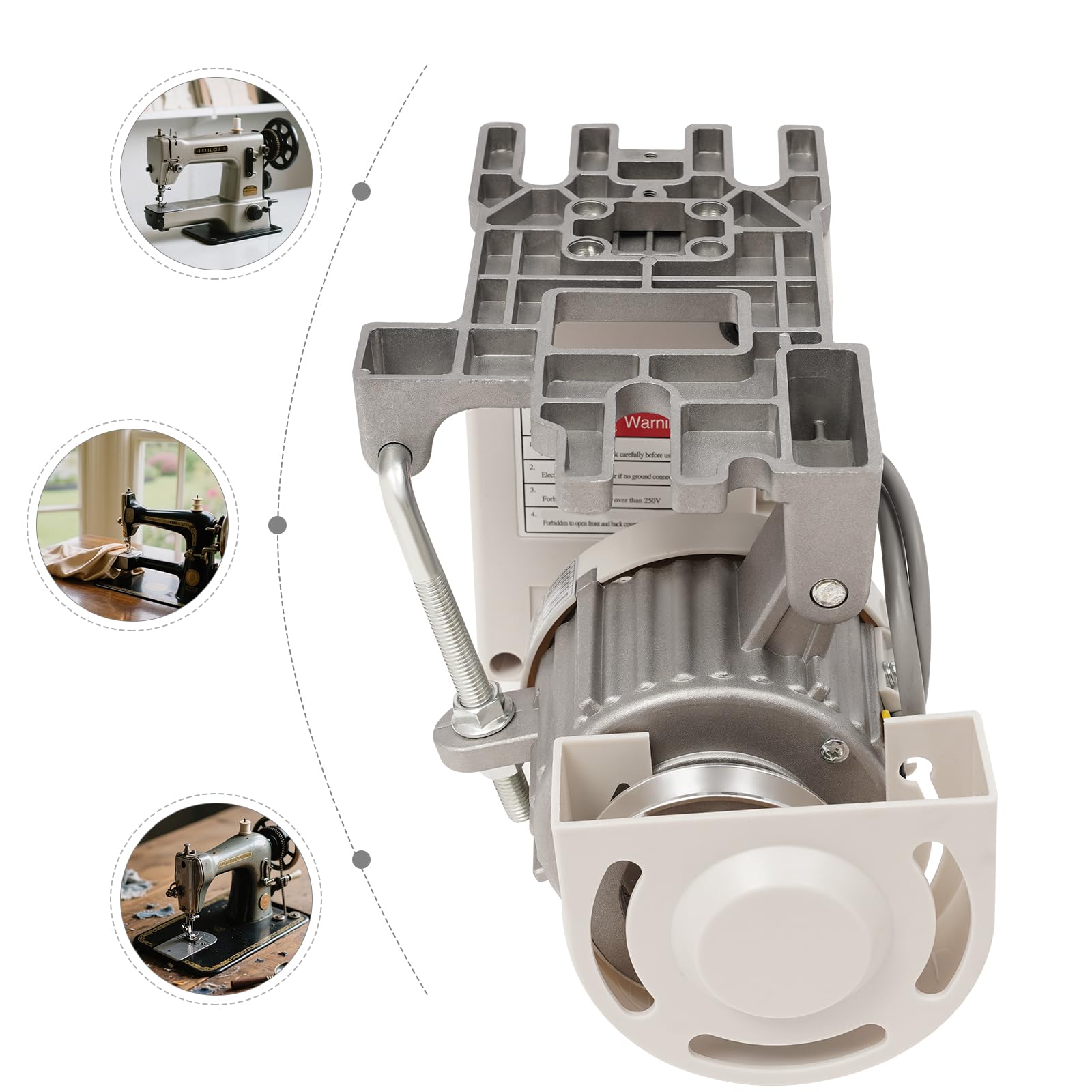 SHZICMY Motor eléctrico para máquina de coser 550 W 220 V, motor de máquina de coser industrial 200 – 6000 rpm, sin escobillas, servo motor industrial, para máquinas de coser industriales, sin