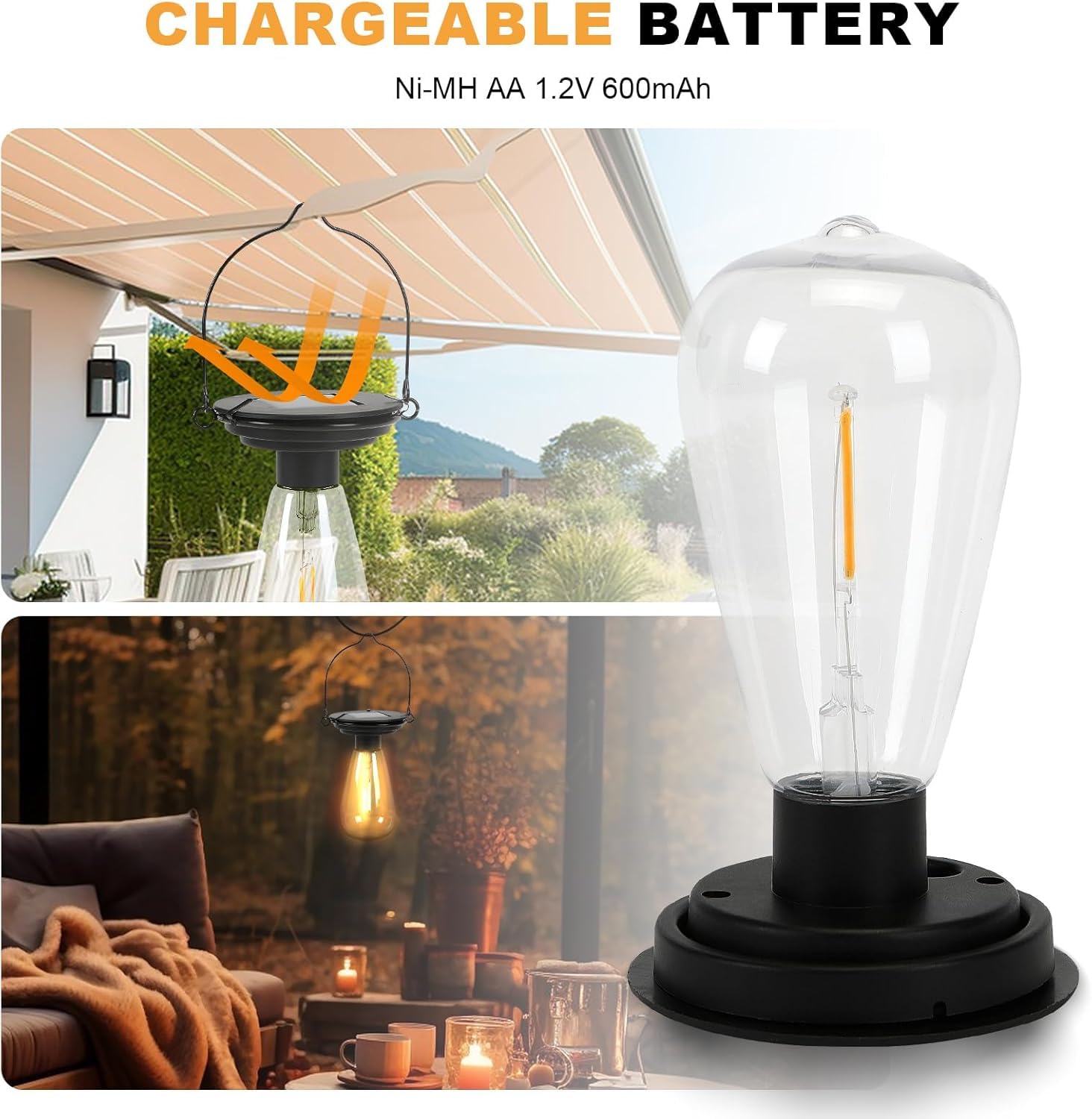 Replacement Solar Light Tops-Light Bulbs 2 Pack,One Thing, Three Uses, Multifunctional Size Conversion Or Personalized Hanging - Image 2