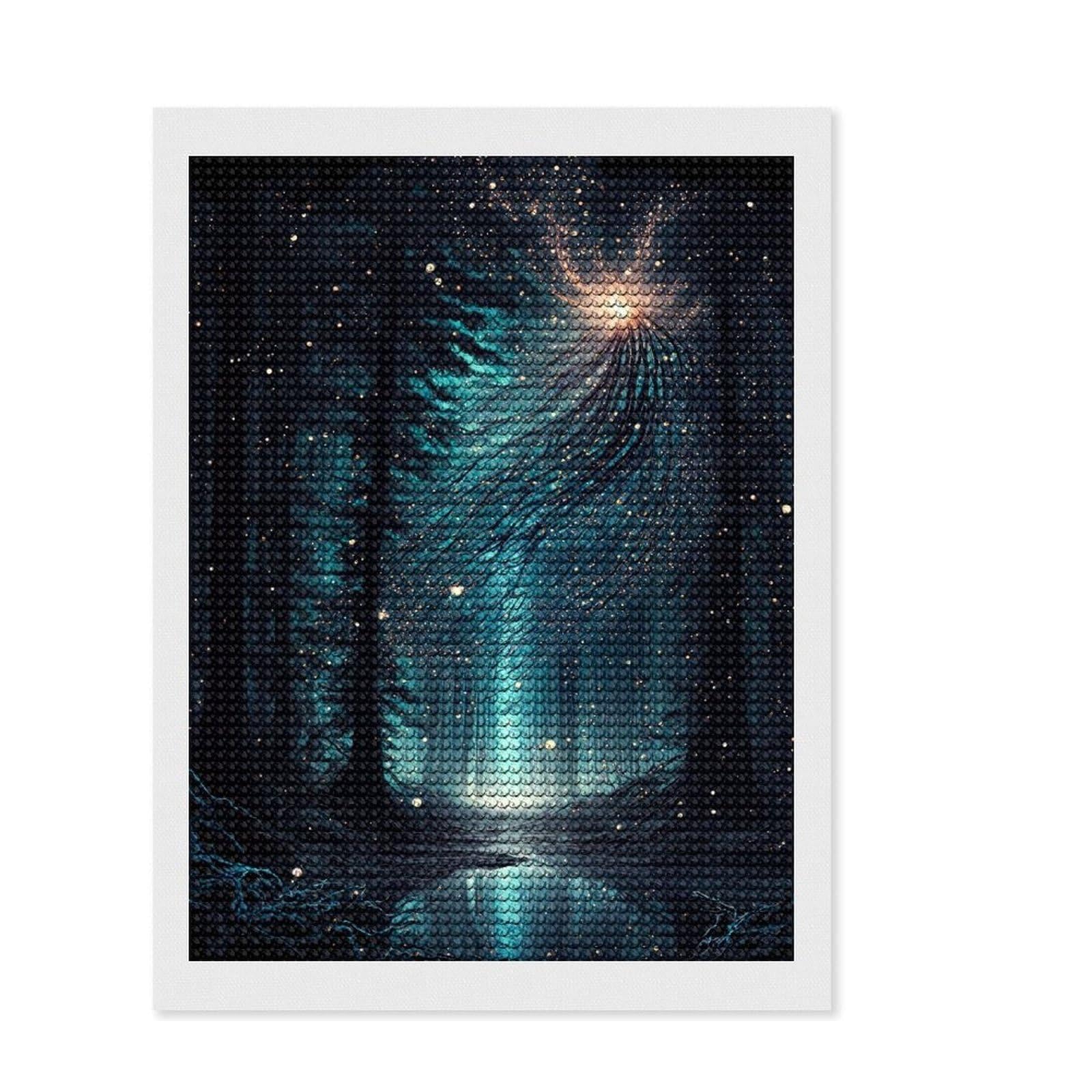 Junmoney Fantasy Magic Forest Full Drill Diamond Painting Kit 12"x16", for Adults, Living Room Decor, Enjoyable At-Home Hobby, Gift Idea