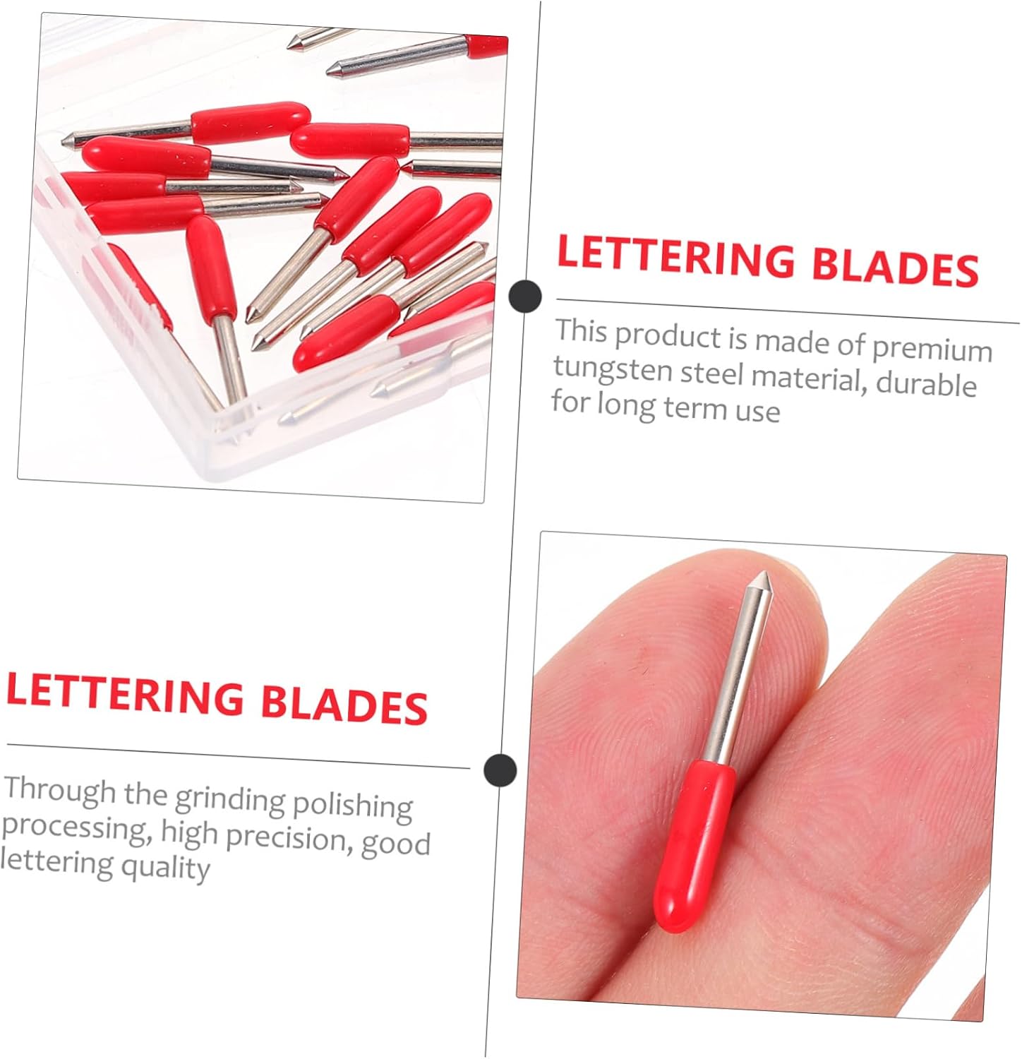 ARTIBETTER 20Pcs Engraving Cutter Blades with Angles High Precision Lettering Cutters for Style Cutting Plotters Compatibility for Engraving and Lettering Tasks