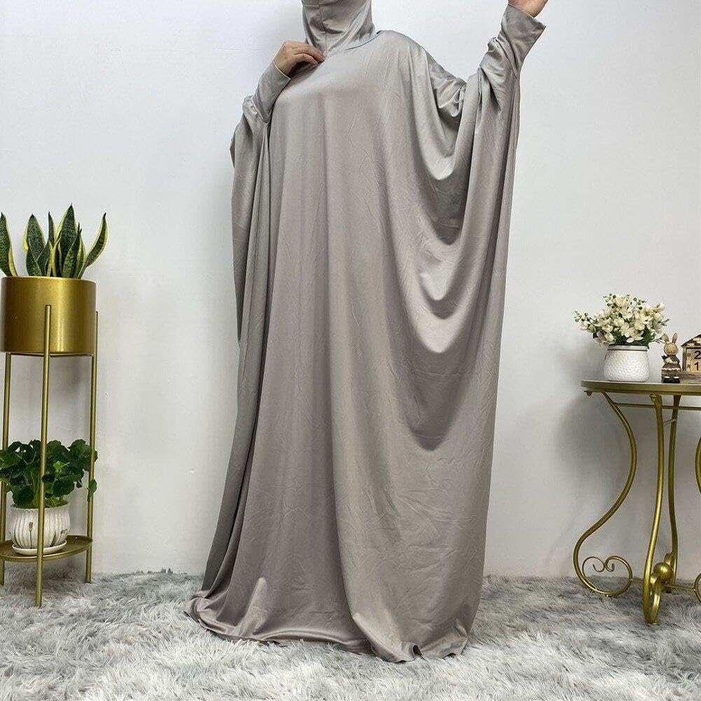 Musulmán de una pieza oración Hijab vestido Dubai modesto Abaya mujeres cubierta Jilbab Niqab Islam completo con capucha Jilbab Ramadán regalo