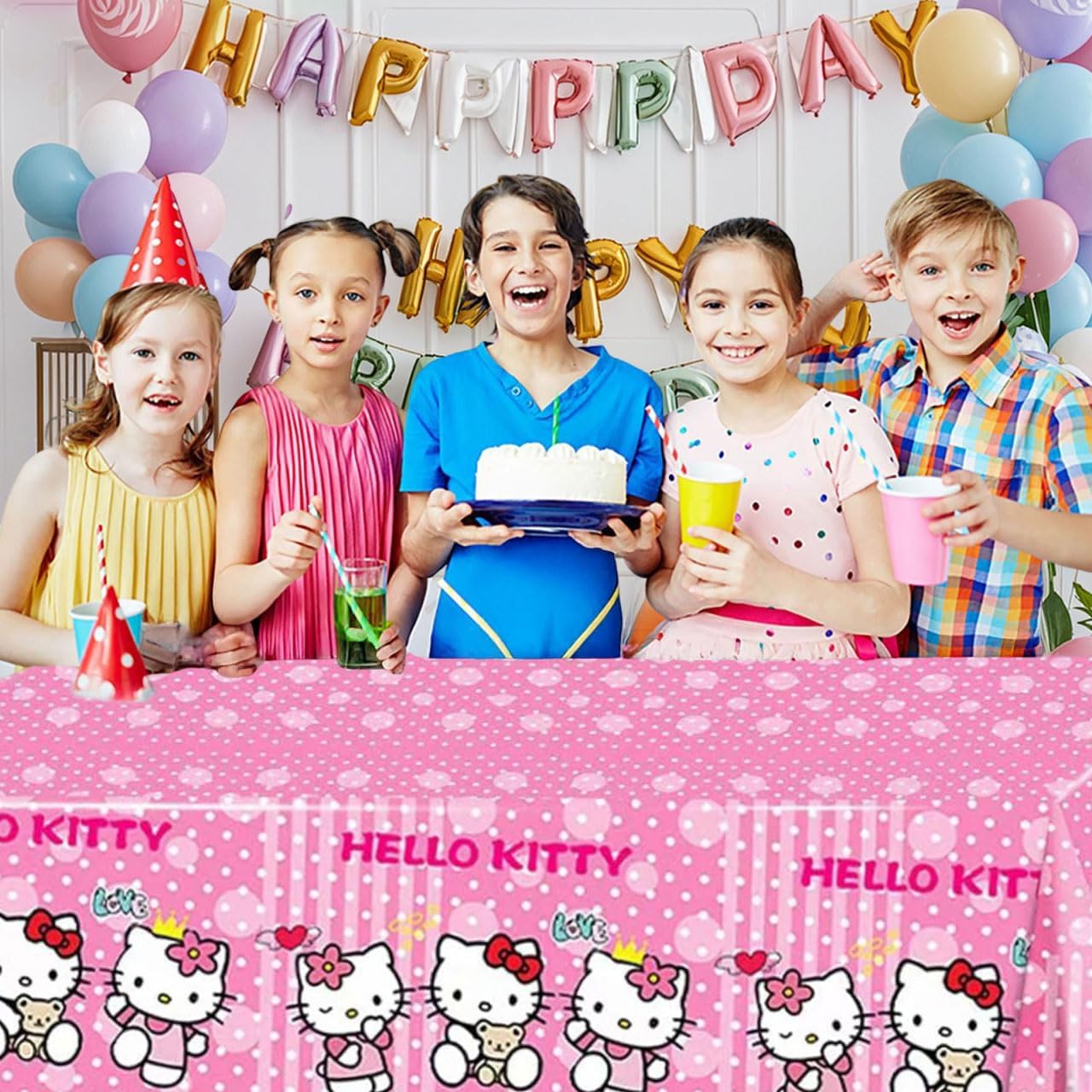 3 Pcs Cartoon Pattern Table Clothes, Disposable Rectangular Tablecloth, Cute Birthday Party Tablecloth image 4