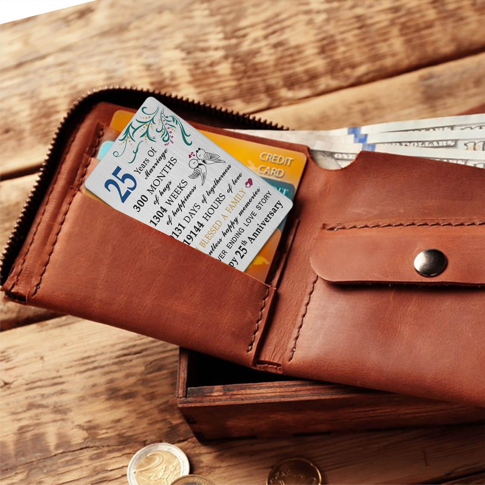 Bambus-Glückwunschkarte Zum 25. Hochzeitstag – Personalisierbar | Geschenk Für Paare, Ehefrau, Ehemann
