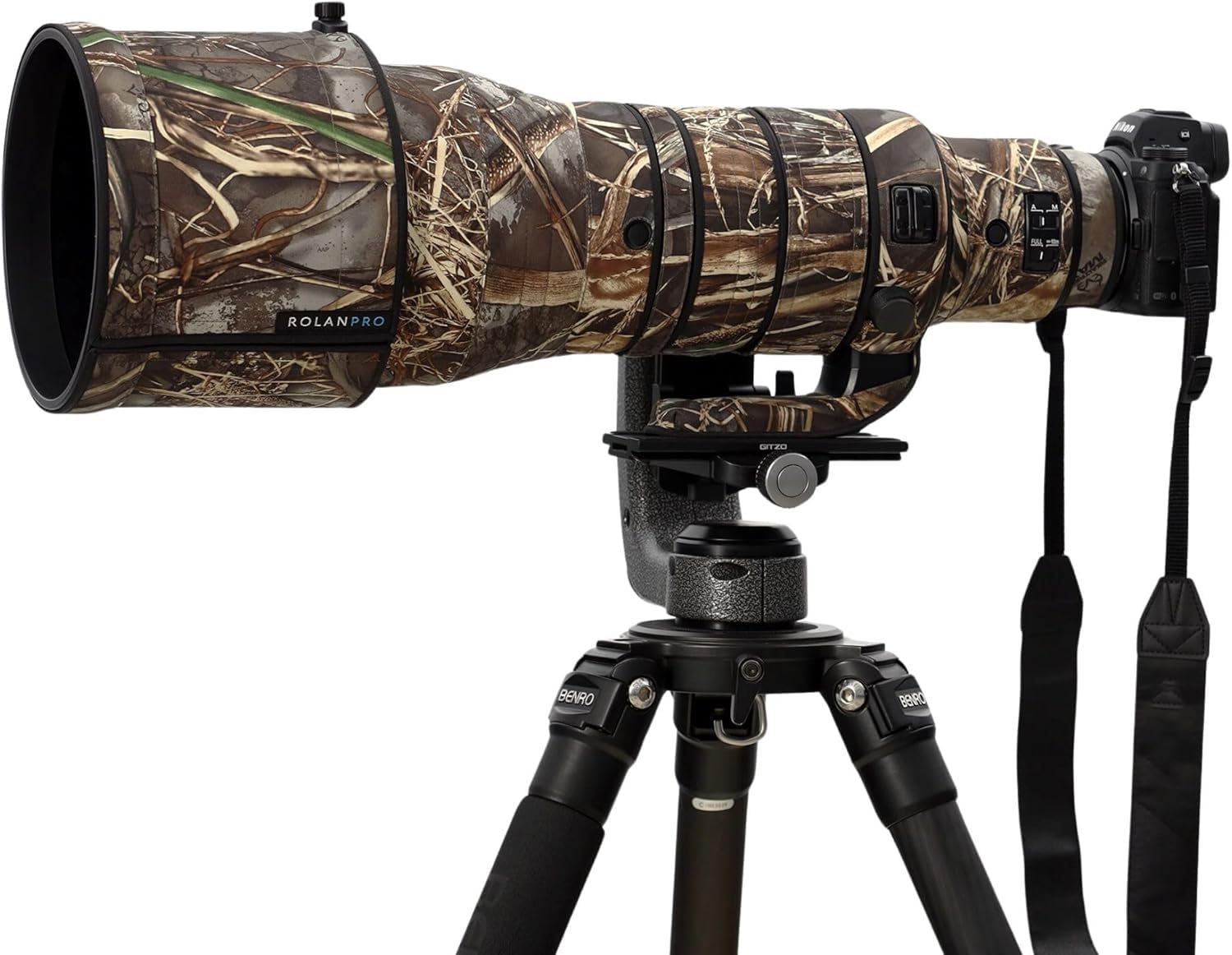ROLANPRO wasserdichte Objektivabdeckung für Nikon Z 400 mm F2.8 TC VR S Regenschutz Objektivschutzhülle Waffenhülle Kleidung #9 Gras wasserdicht