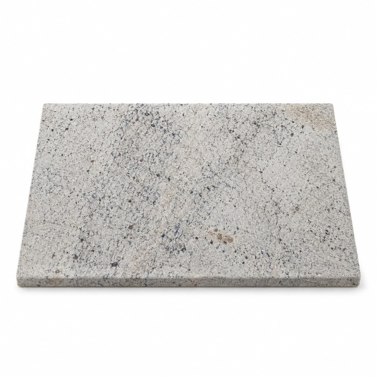 Kalu Creations Tabla de cortar de granito natural, 40 x 30 cm, grosor de 2 cm, piedra maciza resistente al calor, centro de mesa, diseño multicolor (multicolor blanco)