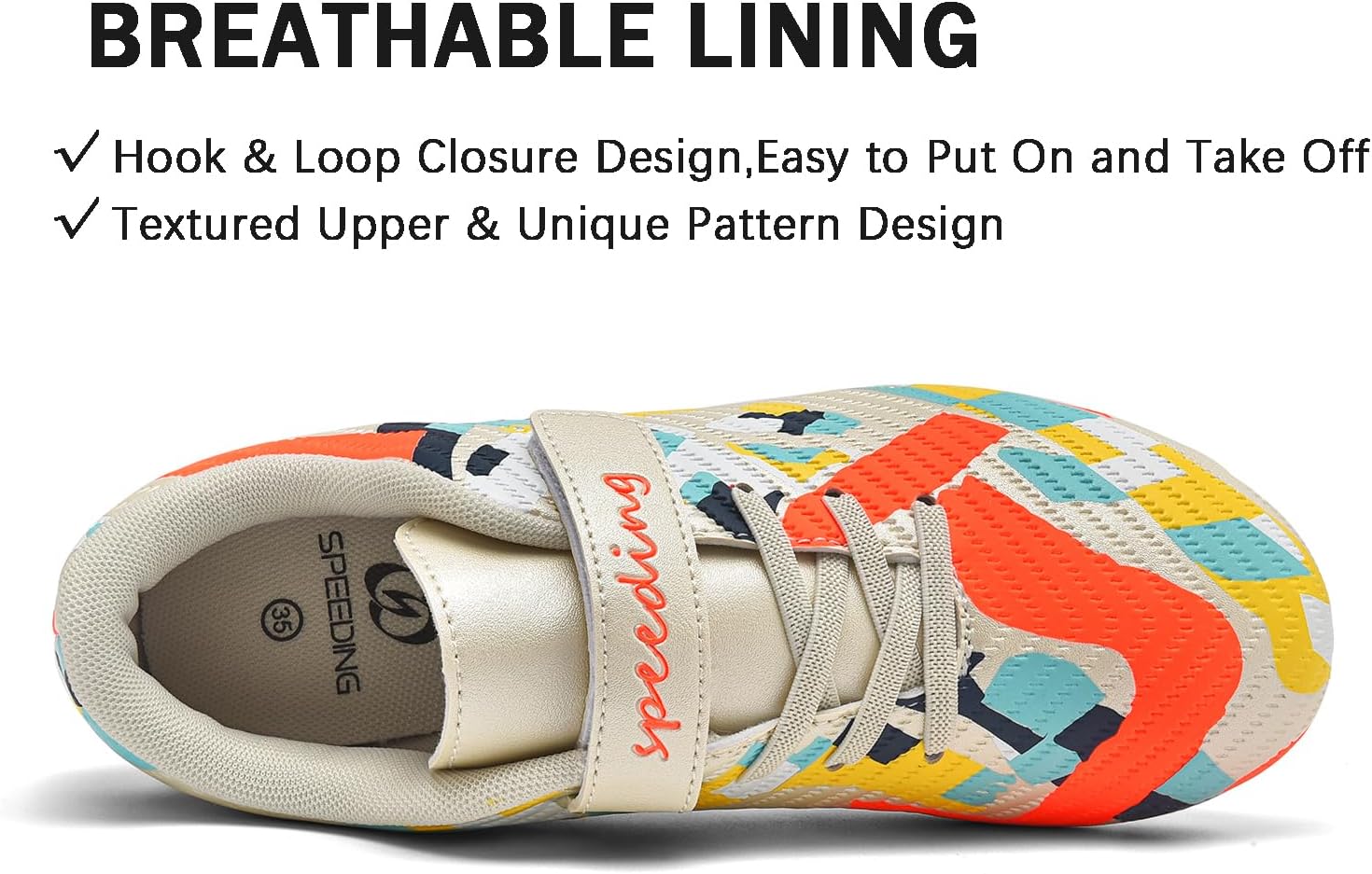 Kids Boys Girls Soccer Cleats Firm Ground - Low-Cut Youth Football Cleats, Lightweight Laceless Multi-Ground Training Soccer Shoes - Image 3